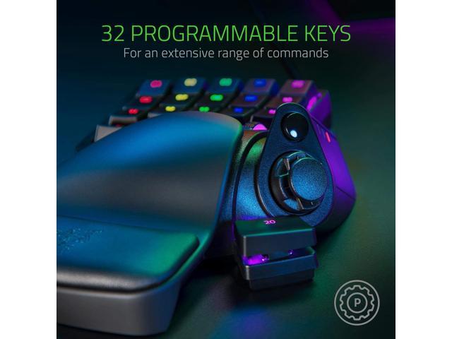 Razer Tartarus Pro Gaming Keypad Analog Optical Key Switches 32 Programmable Keys Customizable Chroma Rgb Lighting Programmable Macro Functionality Variable Key Press Pressure Sensitivity Newegg Com