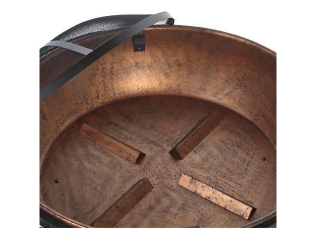 Copper Colored DeckMate 991049 Kay Home Product'S Avondale Steel Fire Bowl 