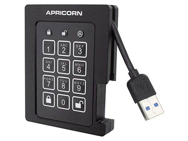 Apricorn Aegis Padlock 2 TB SSD 256-Bit, FIPS 140-2 Level 2 Validated Ruggedized USB 3.0 Encrypted External Portable Drive (ASSD-3PL256-2TBF)