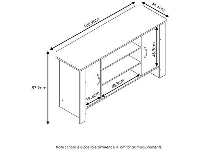 Espresso Furinno 14055EX Econ TV Stand Entertainment Center 