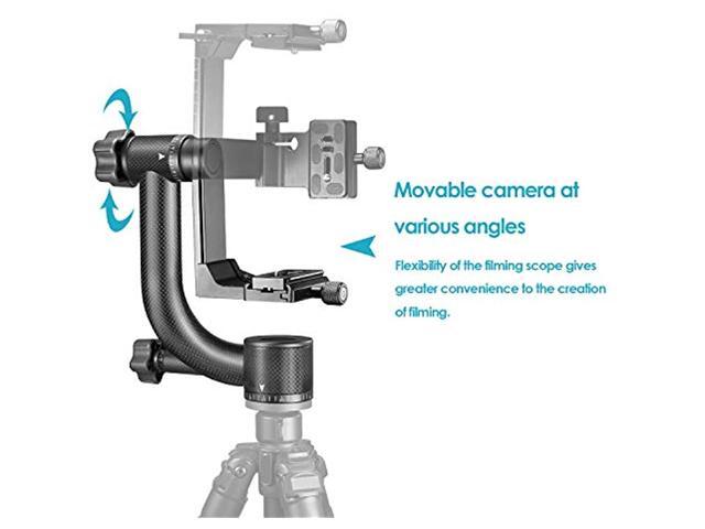 Neewer Profesional Gimbal Cabeza Tr/ípode Cabeza Fibra de Carbono Tarea Pesada 360 Grados Panor/ámico con Placa QR Est/ándar Arca-Swiss 1//4 Pulgada para C/ámaras DSLR hasta 13,6kilogramo Camuflaje