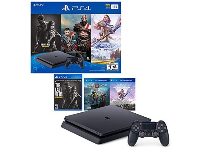 Sony PlayStation 4 Slim 1TB Only On PlayStation - 3 Games Bundle: God of  War, The Last of Us Remastered, and Horizon Zero Dawn: Complete Edition 