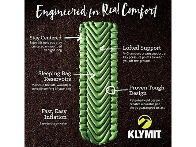 Klymit 06svgr01c Klymit Static V Seeping Pad 06svgr01c Newegg Com