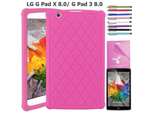 Lg G Pad 3 8 0 G Pad X 8 0 Case Epicgadget Tm V5 V521 V522 V525 Silicone Rubber Gel Cover Case With Full Protection For Lg Gpad X 8 0 Gpad 3 8 0 Screen Protector