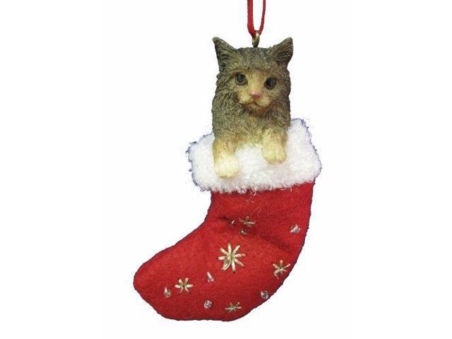 BOXER-Brindle-Uncropped-Dangling Legs Dog Christmas Ornament by E&S Pets 