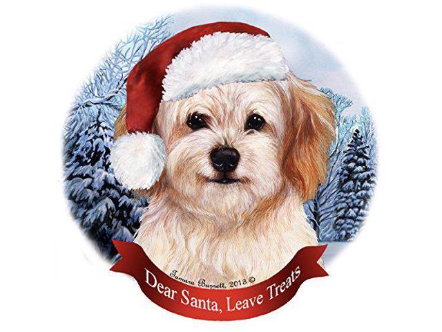 Holiday Pet Gifts English Pointer Brown Santa Hat Dog Porcelain Ornament 