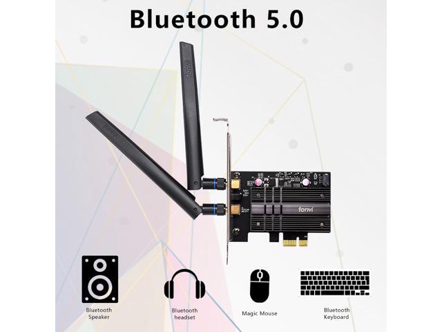 FENVi AX3000 WiFi 6 PCIe BT5.3 Carte AX200NGW PCI-E WiFi Adaptateur Wi-Fi 6 802.11ax Carte Réseau Internet Sans Fil PCIe Carte Next-Gen MU-MIMO 2.4GHz 5GHz 3000Mbps 11AX Miracast VPro OFDMA WiFi Nic