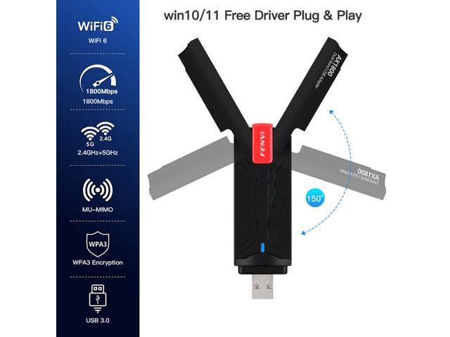 Fenvi Usb Wifi 6 Adapter Ax1800 Usb 3 0 Dual Band Long Range Wifi6 Card 802 11ax Wlan Dongle Mu