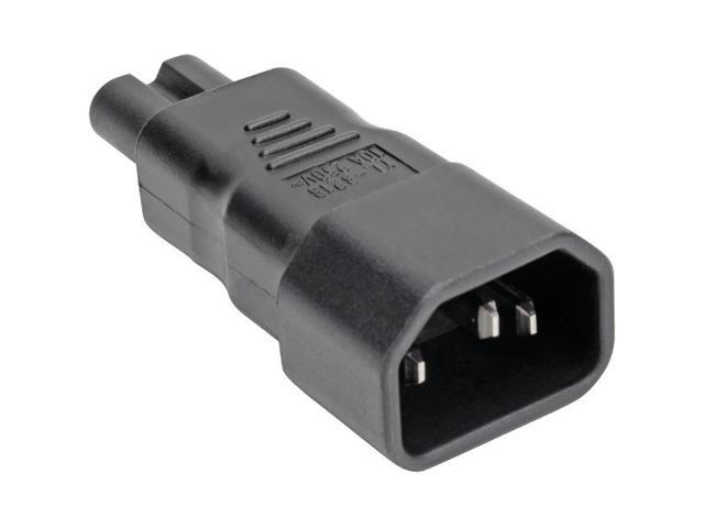 Tripp Lite IEC C14 to IEC C5 Power Cord Adapter - 10A 250V Black ...