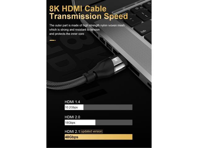 CABLE TRESSE HDMI 2.1 M/M 8K 60Hz 2m - IPM Antilles Guyane