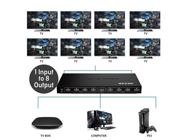 Wonlyus HDMI Splitter 1 in 2 Out, HDMI Splitter 1 to 2 Amplifier for Full  HD HDMI 20 1080P 3D 4K for Xbox PS4 PS3 Fire Stick Roku Blu-Ra