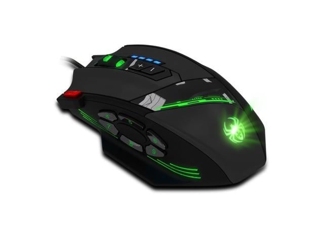 ZELOTES 8000DPI 8 Buttons Memory Chips Designed 6 LED Optical Wired Gaming Mouse 