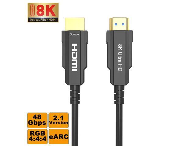 ESTONE 8K Fiber Optic HDMI Cable 100 Feet Long cable in-Wall 48Gbps 8K60Hz 4K120Hz Dynamic HDR eARC HDCP2.2/2.3 Compatible with Nvidia RTX 3080/3090 Xbox Series X PS5 Denon AV Receiver LG Samsung  TV