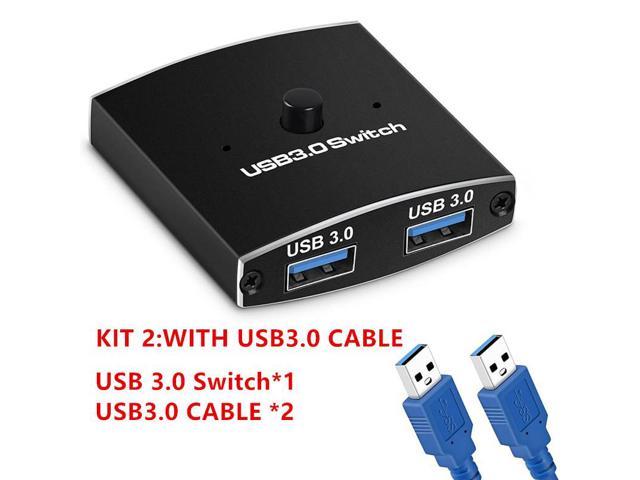 USB 3.0 Switch Selector, Bi-Directional 2 in 1 Out / 1 in 2 Out USB