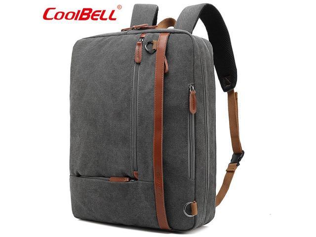 3 in 1 Convertible Laptop Backpack Bag, Mens Messenger Bag Business  Briefcases Fits 17.3 /15.6 Inch Laptop, Shoulder Bags Computer Backpacks  for Travel College Office for Men Women, Canvas Black 