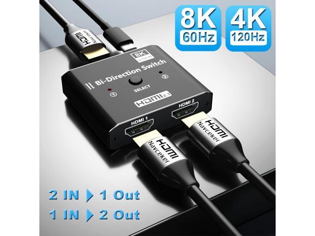USB 3.0 Switch Selector,AUBEAMTO USB Switcher 2 in 1 Out Bi-Directional USB  Sharing Switch for PC, Printer, Scanner, Keyboard, 2 Computers Share 1 USB  Devices, Package Includes Two 3.3FT Data Cables 