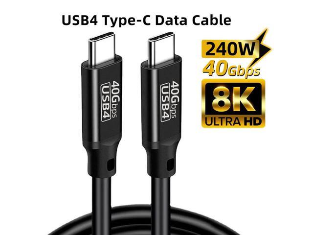 Thunderbolt 4 USB-C Cable – 240W Charging, 40Gbps Data, 8K Video, For MacBook, Dell, Phones (0.5m/1m/1.5m)