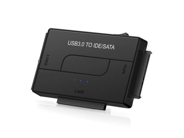 USB 3.0 to SATA and IDE Adapter, External Hard Drive Ultra Recovery Converter for Universal 2.5 3.5 IDE and SATA HDD SSD, 5.25-inch DVD/CD-ROM Optical