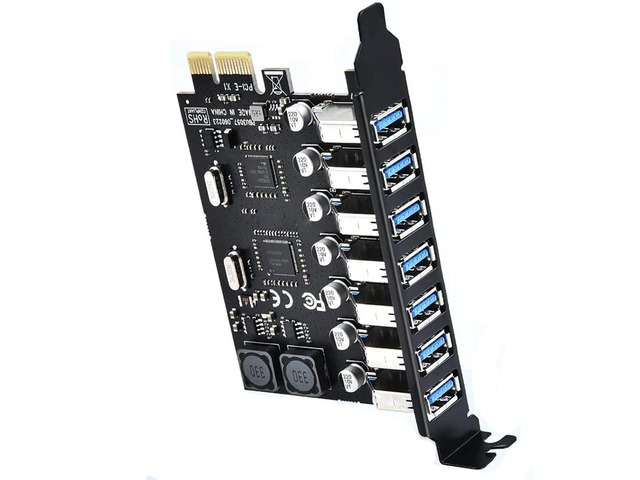 7 Port PCI Express Expansion Card, USB 3.0 7 Port Front Expansion Card ...