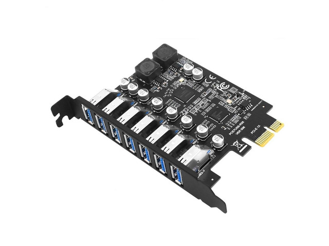 7 Port PCIE Expansion Card, USB 3.0 Superspeed 5Gbps Front Expansion ...