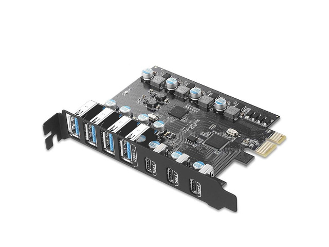 Computer Add In Cards ESTONE PCI-E to USB 7-Port(3*USB C - 4*USB A) Expansion Card,PCI ...