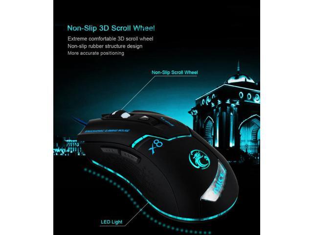 IMICE X8 3200DPI LED Optical 6D USB Wired game Gaming Mouse gamer For ...