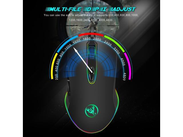 HXSJ S500 Optical Laser Gaming Mouse with 16.8 Million RGB Color