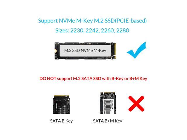 ESTONE Transparent M.2 NVME SSD Enclosure M.2 to USB 3.1 Type-C Gen 2