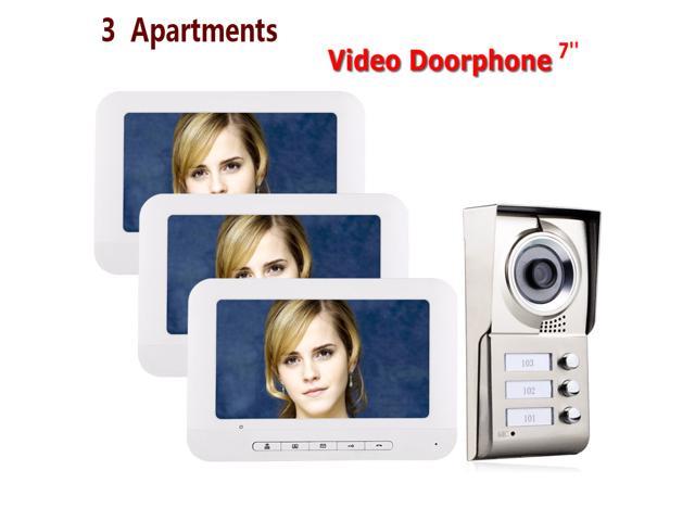 WIFI 7" LCD Intercom Doorbell 1000TVL Video Camera IR-CUT Night View Waterproof 