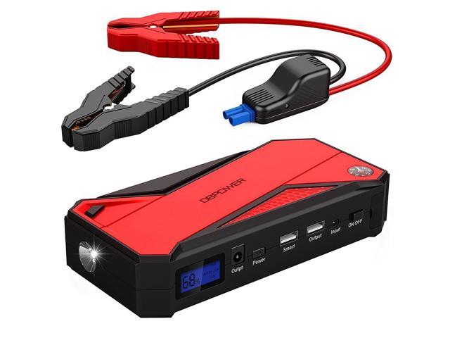 Black/Red Battery Booster and Phone Charger with Smart Charging Port DBPOWER 600A 18000mAh Portable Car Jump Starter up to 6.5L Gas, 5.2L Diesel Engine 