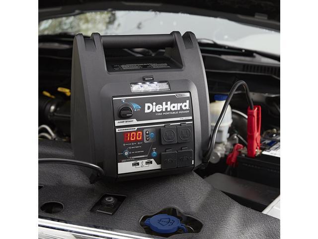 DieHard 71688 Platinum Portable 1150 Peak Amp 12 Volt Jump Starter /& Power Source with 2-USB 2-12V 2-110V Ports /& 100 PSI Auto Shutoff Air Compressor