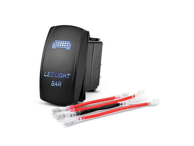Photo 1 of Nilight LED Light Bar Rocker Switch 5Pin Laser On/Off LED Light 20A/12V 10A/24V Switch jumper wires set for Jeep Boat Trucks,2 years Warranty