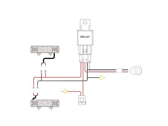 GOOACC Off Road LED Light Bar Wiring Harness Kit 12V On off Waterproof