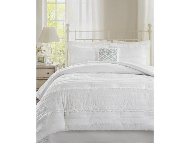 Madison Park Celeste 5 Piece California King Comforter Set White