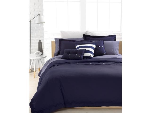 Lacoste Brushed Twill Duvet Set Twin Pea Coat Newegg Com