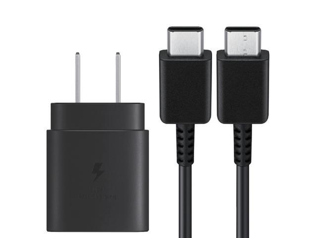 Samsung 25W USB-C Super Fast Charging Wall Charger with 3.3ft Cable for Samsung Note 10/10+ - Black (Bulk Packaging)