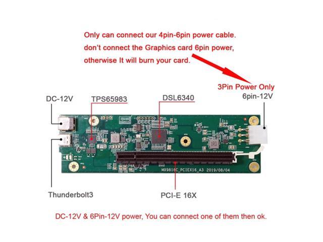 Chenyang Type C Thunderbolt 3 To Pci Express Pci E 16x Desktop Graphics Card Ssd Nvme Ngff M Key Card Cable Newegg Com