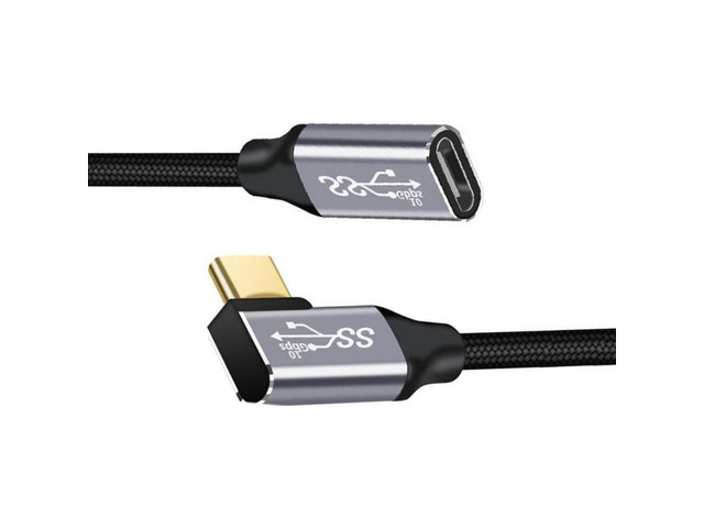 Xiwai Left and Right Angled USB-C USB 3.1 Type C Male to Female ...