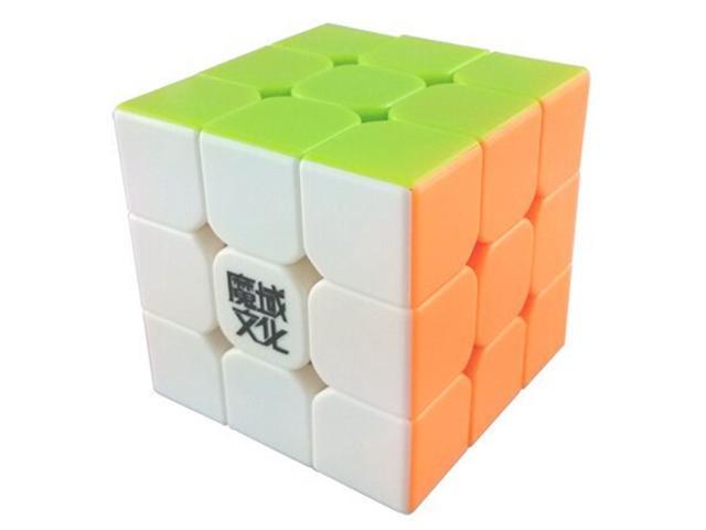 High Bright Pink Small MoYu YJ Stickerless Yulong 3x3x3 Speed Cube Puzzle 