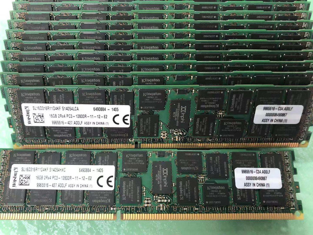 Barrette De RAM Serveur Kingston 16 Go DDR3 ECC - PC3-12800R (1600 MHz) - 2Rx4 - Occasion