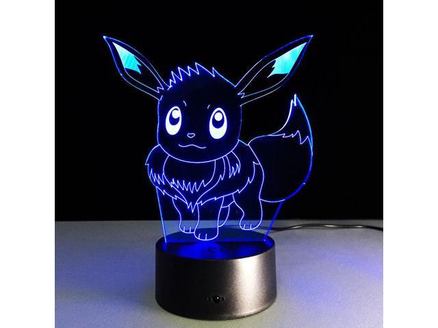 Pokemon Go Cute Eevee 3D Acrylic LED Light 7 Color Touch Night Lamp Light Gifts