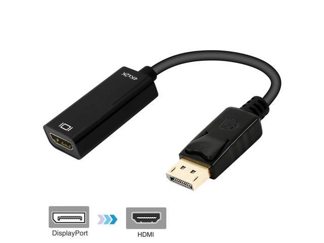 DisplayPort to HDMI Gold-Plated DP to HDMI Adapter Male to Female Support 3D 1080P Gold Plated Compatible for Desktop Laptop HDTV Monitor 