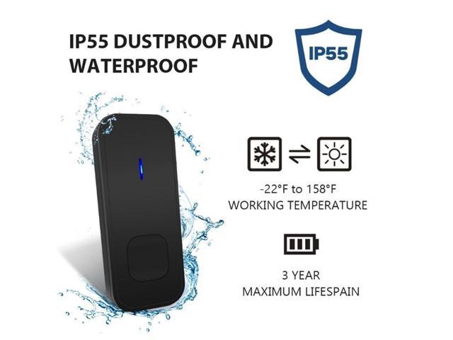 IP55 Waterproof Door Bell Wall Plug-in Cordless Door Chime Wireless Doorbell 