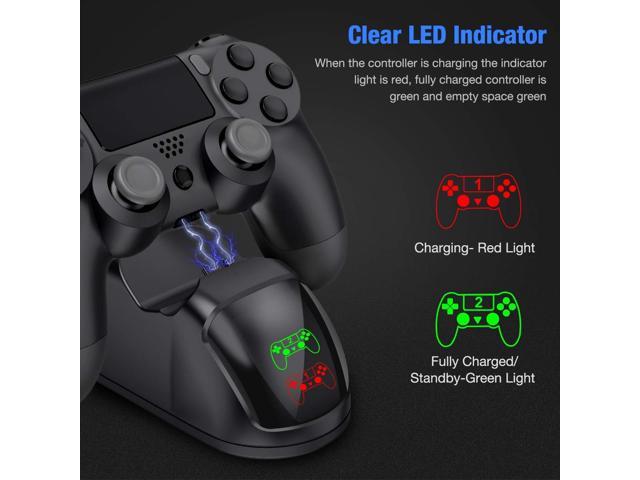 Yxwin Ps4 Controller Charger Dualshock 4 Controller Usb Charging Station Dock Playstation 4 Charging Station For Sony Playstation4 Ps4 Ps4 Slim Ps4 Pro Controller Newegg Com