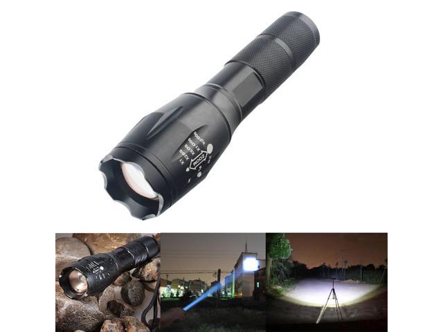 10000Lumens T6 Zoomable Tactical 18650 LED Flashlight Military Zoom Torch Lamp 