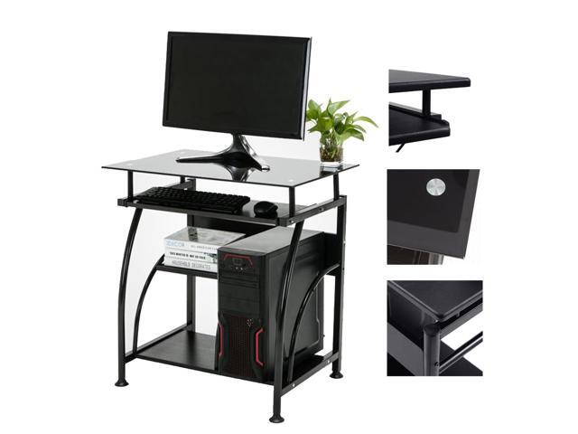 New Home Office Pc Corner Computer Desk Laptop Table Workstation Furniture Black Newegg Com