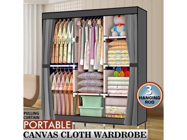 71 Portable Closet Wardrobe Clothes Rack Storage Organizer With