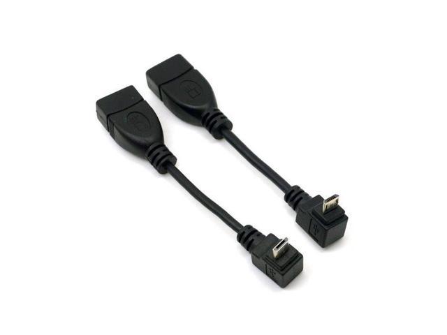 2pcs USB 2.0 type A male to female right Angle up down adapter connector New 