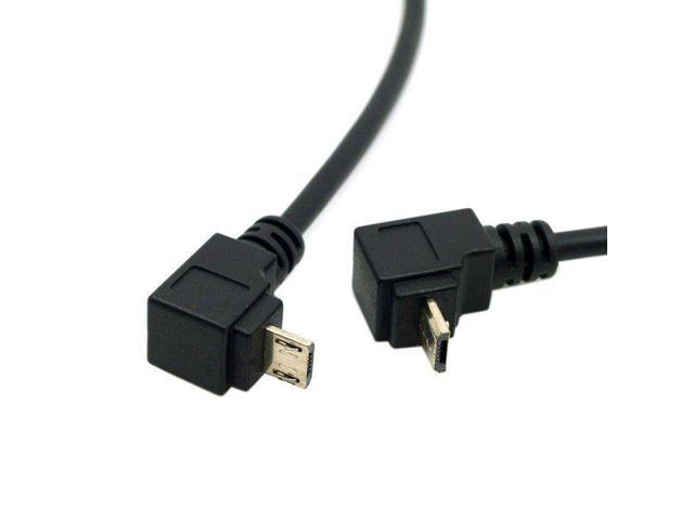 Angled 90 Degree USB Micro 5P Female Male down  Extension Cable Adapter 