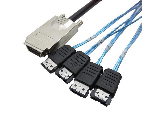 Black - 1.6 ft M to 26 Pin 4X Mini SAS M AddOn ADD-SFF8088-8088-0.5M SAS External Cable 26 Pin 4X Mini SAS